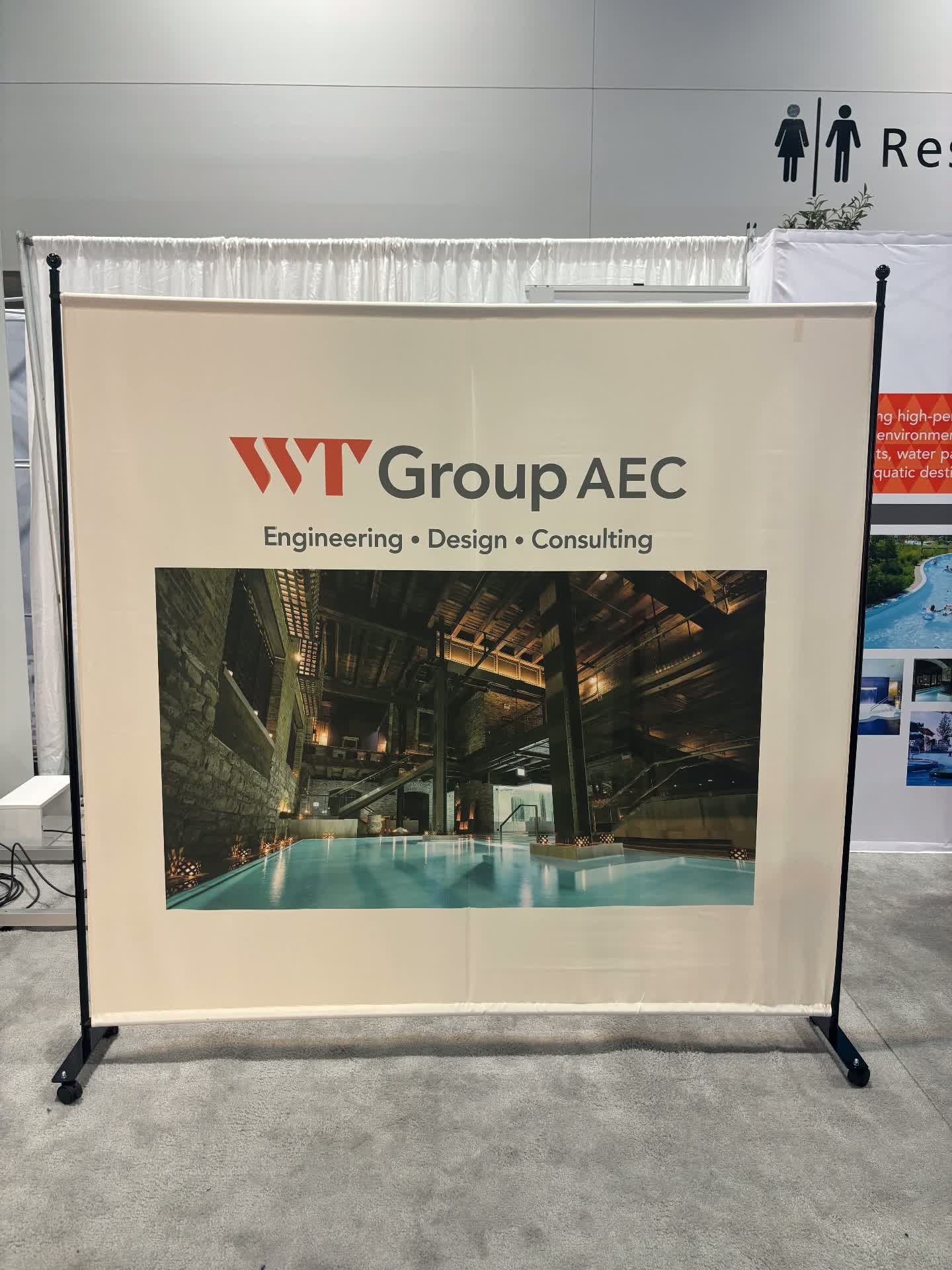 WT Group AEC Live Show Banner — Branded Display printed by DreamWall Studio