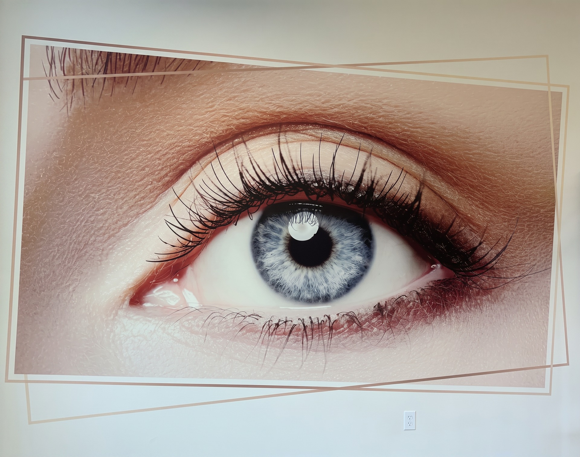 Macro Eye Portrait — Photorealistic Detail printed by DreamWall Studio
